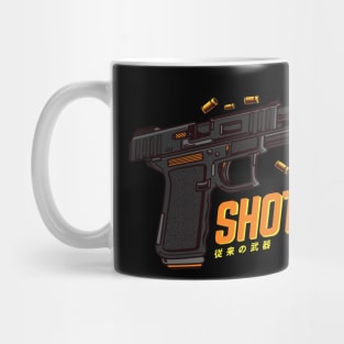 Pistol Gun Weapon Shoot Bullet Manga Japanese Style Vintage Mug